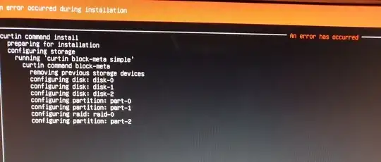 Error message on install