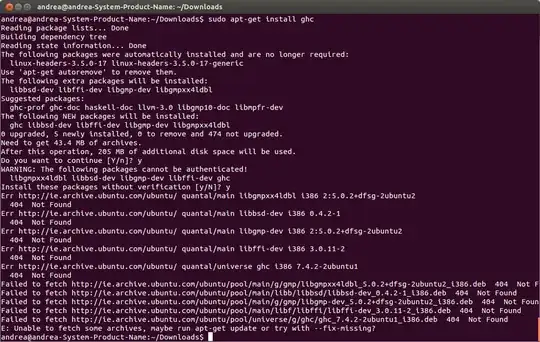 sudo apt-get install ghc output