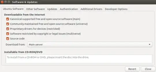 repositories in Software & Updates