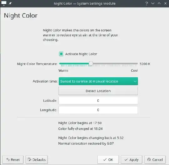 Manjaro KDE's Night Color - 2