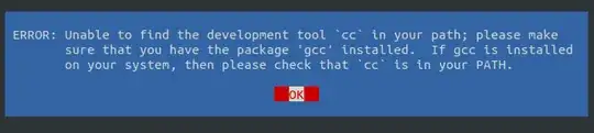 Error: Unable to find the development tool ‘cc’ in your path; please make sure that you have the package ‘gcc’ installed. If gcc is installed on your system, then please check that ‘cc’ is in your PATH.
