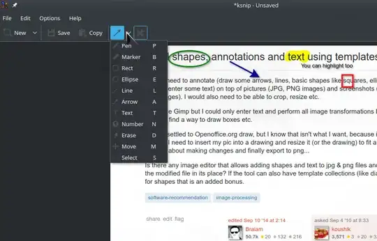 ksnip screen shot of a ksnip screen shot