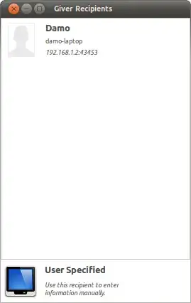 Giver screenshot with single user