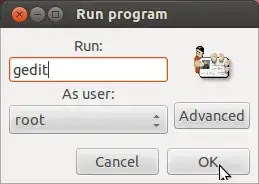 Type gedit in Run dialogue