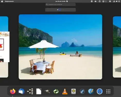 Screen dock at bottom