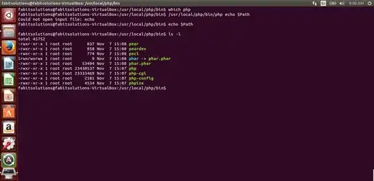 output of few commands