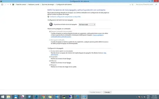 power settings(spanish)