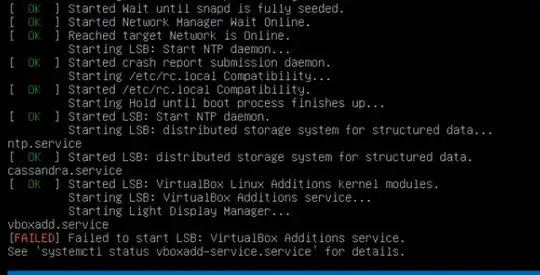 dmesg log during splash screen