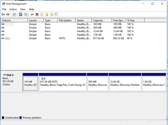 Disk Management Partitions