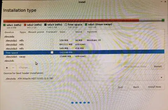 Parttitions found on HardDrive