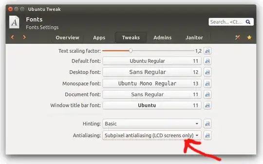 Antialiasing choice bar