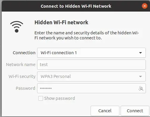 'connect to hidden wifi network'