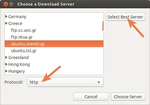 choose server