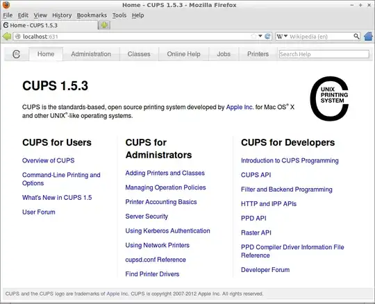 Screenshot showing CUPS in a web browser