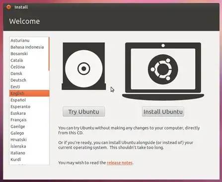 Try or Install Ubuntu