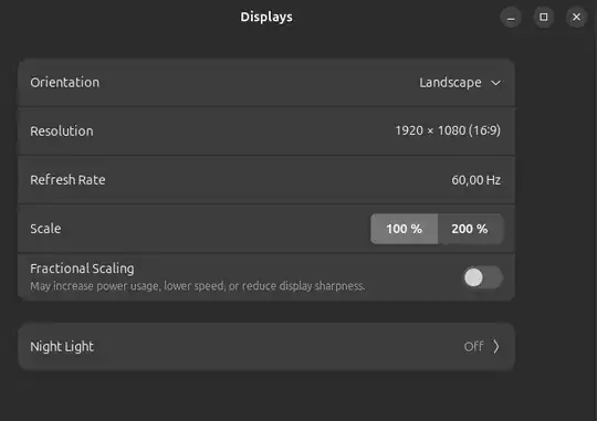 Settings -> Displays
