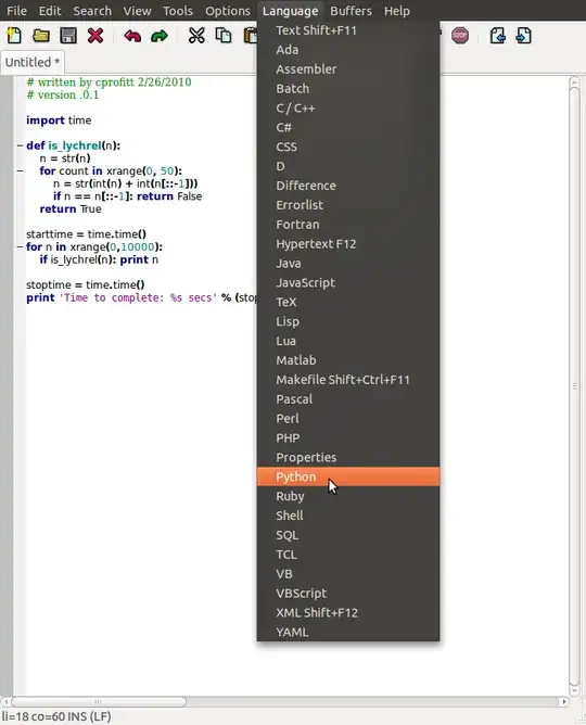 scite screenshot with language drop down