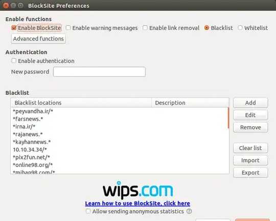 blocksite preferences