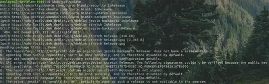 sudo apt update error