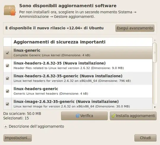 update manager screen