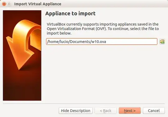 chose the previously generated file