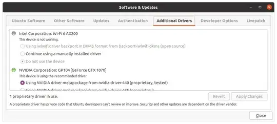 Additional Drivers in Software and Updates