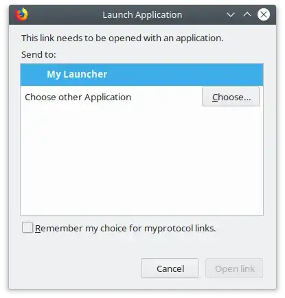 This link needs to be opened with an application.