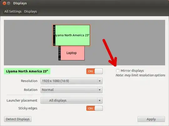 Display settings, uncheck "Mirror displays" - problem solved.