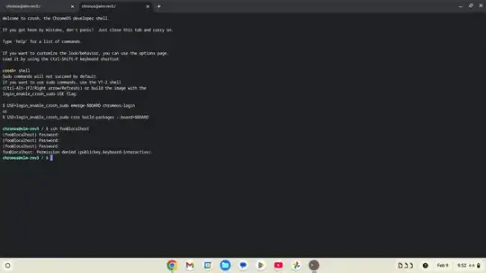 Crosh terminal in Crosh > Shell