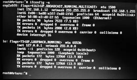 ifconfig -a result