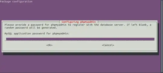 type the phpadmin password