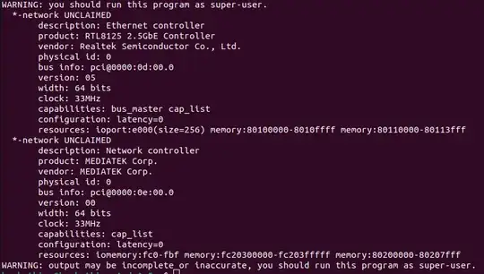 lshw -C network output