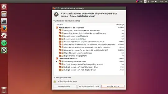 updater is showing me rare things