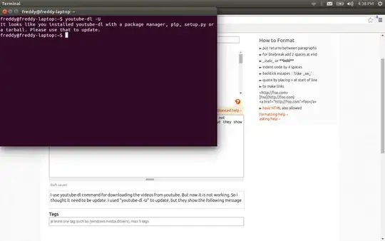 message shown by Terminal