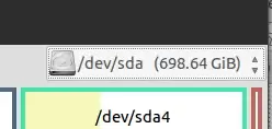 GParted device selection