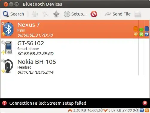 Error:Bluetooth