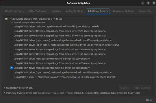 nvidia drivers & current settings