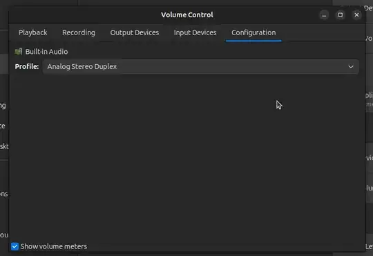 See  my pulse audio screen shot
