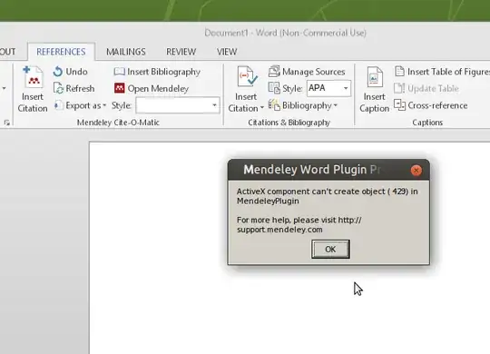 Second Error when press on "Insert Citation option"