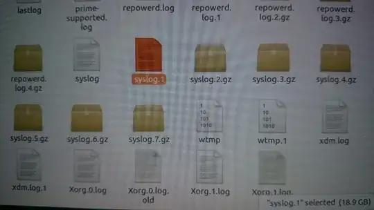 file browser open on /var/log directory