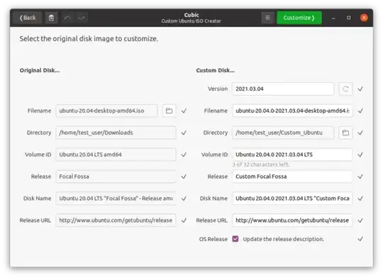 The Cubic Project Page Showing an Existing Project