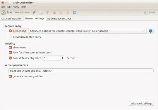 Sceenshot from Grub Configuration 5.0.6