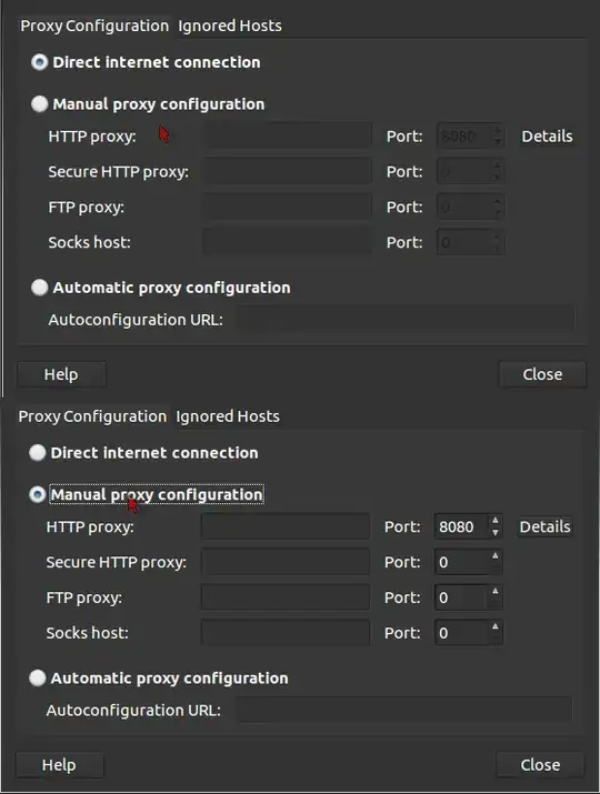 System-> Preferences-> Internet and Network-> Network Proxy