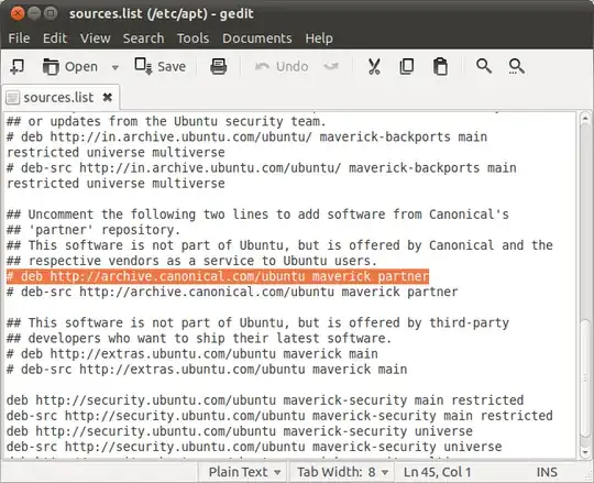 Using GEdit to edit the sources.list file