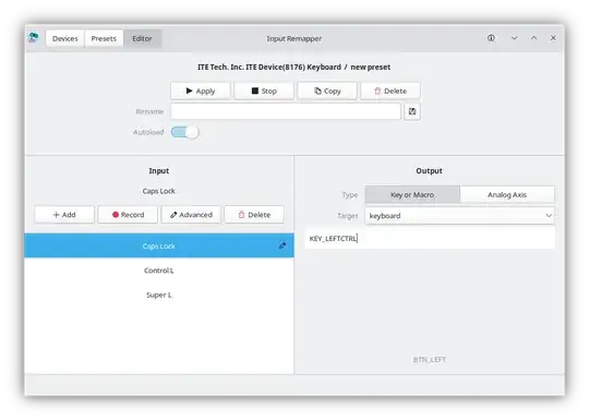 example of swapping in the gui
