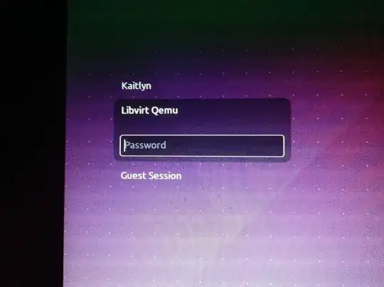 Picture of my login screen