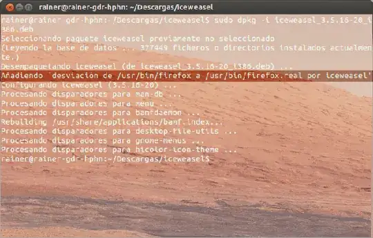 installation of iceweasel .deb package