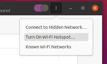 turn on wifi hotspot