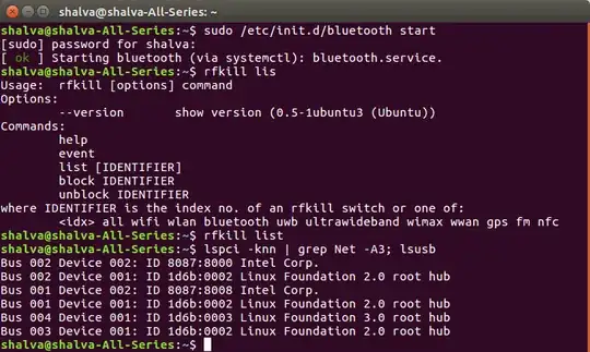 screenshot of terminal