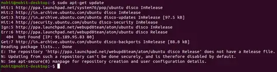 Screenshot of my terminal